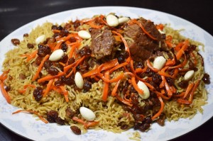 Kabuli Pulao (Steamed Rice With Dry Fruits)